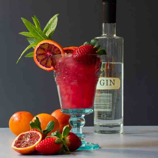 Blood orange pomegranate gin daisy