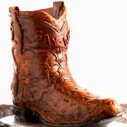 Rice Crispy Cowboy Boot Centerpiece