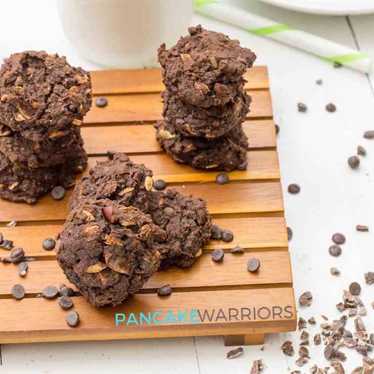 Vegan Triple Chocolate Protein Cookies