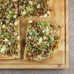 Roasted Eggplant, Feta & Za'atar Pizza