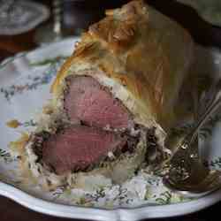 Beef Wellington with Marsala Wine Sauce