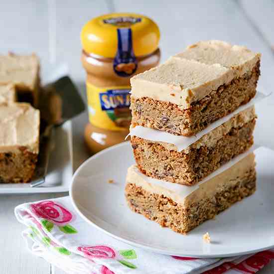 Frosted Peanut Butter Cake Bars