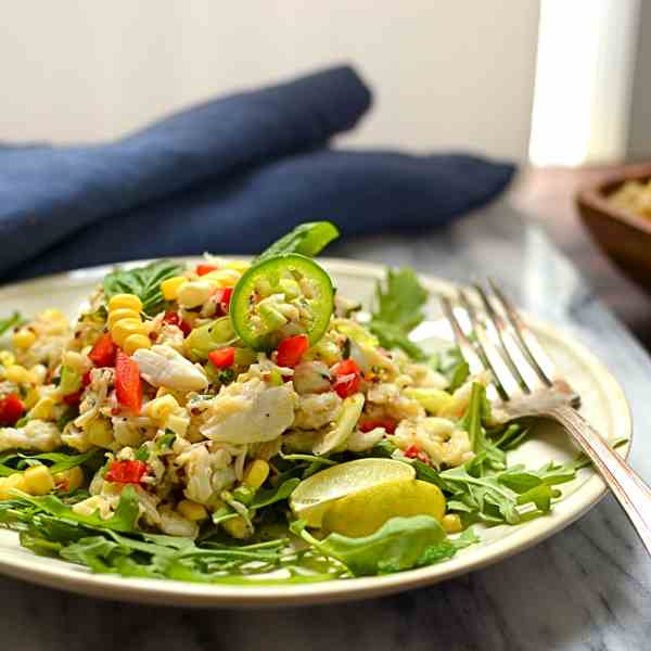 sweet corn and crab salad