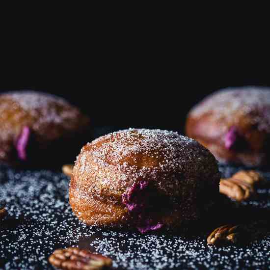 Maple Pecan - Blueberry Doughnuts