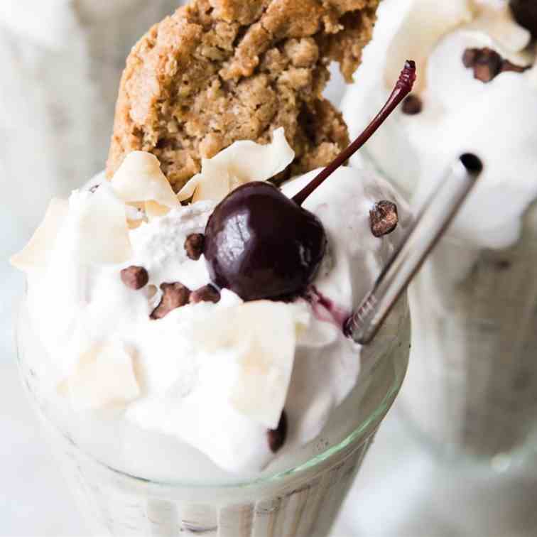 Oatmeal Cookie and Bing Cherry Milkshake