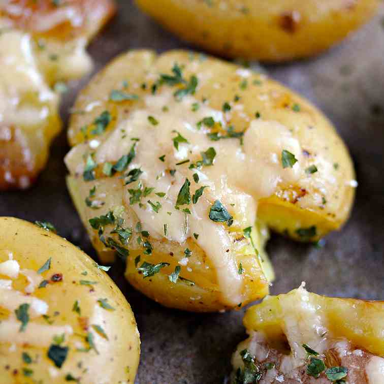 Parmesan Smashed Potatoes