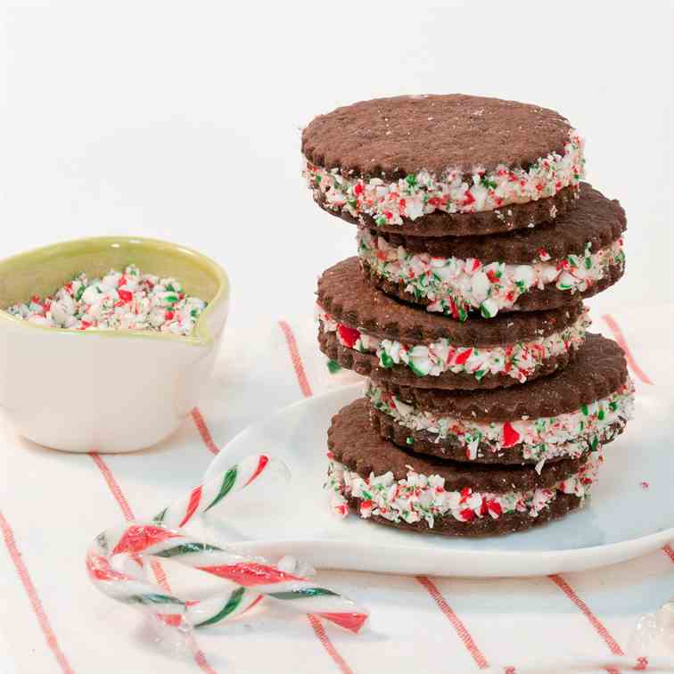 Chocolate Mint Sandwich Cookies