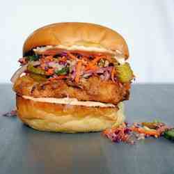 Fried Chicken Sandwich w/ Pickle Slaw