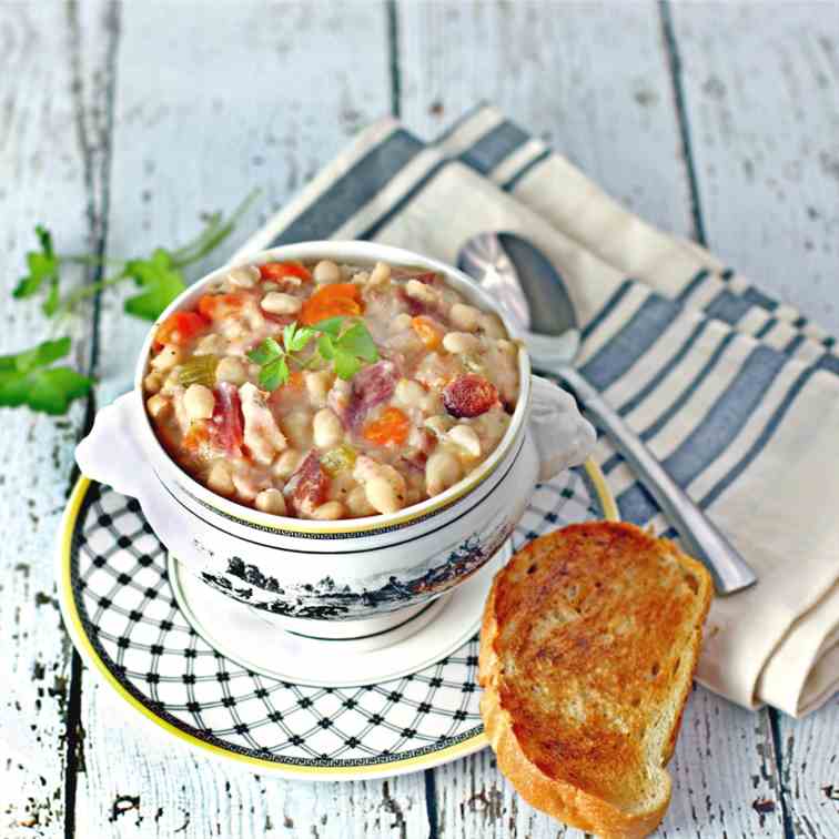 Hickory Ham and Navy Bean Soup