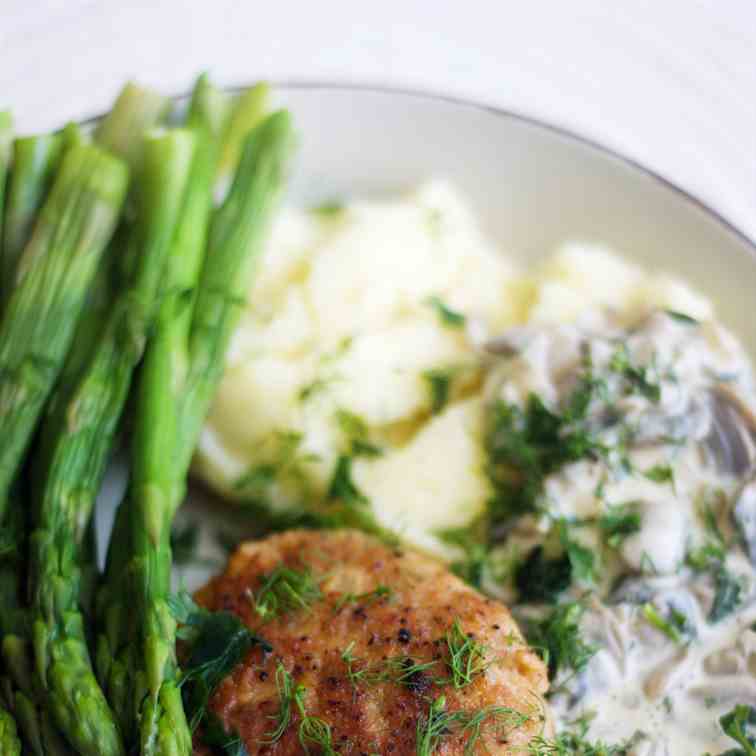 Polish Pork Patties With Mushroom Sauce