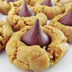 Chewy Peanut Butter Hershey's Kiss Blossom