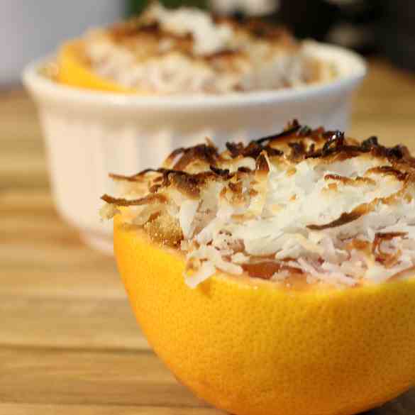 Broiled Coconut Grapefruit