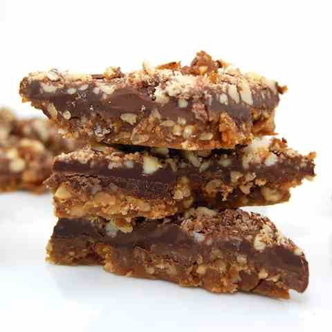 Pecan and Almond Chocolate Toffee