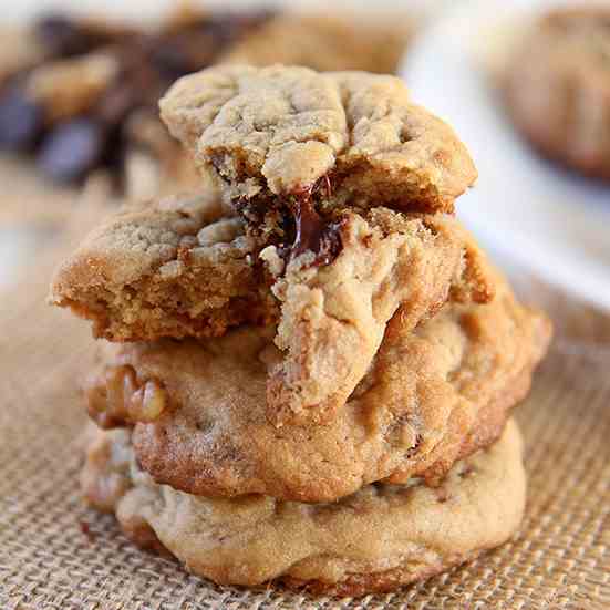 Chocolate and PB Chip Walnut Cookies