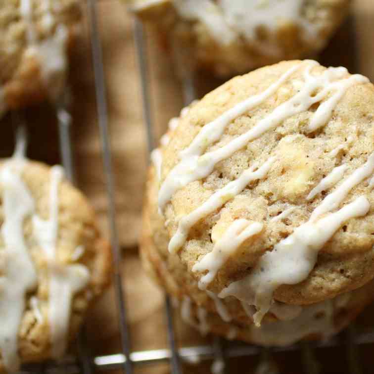 Lemon-cardamom white chocolate cookies