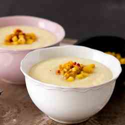 Celery Root Soup with Curried Apples