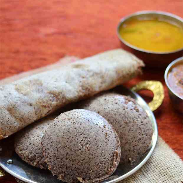 Ragi (Finger Millet) Idli Dosa