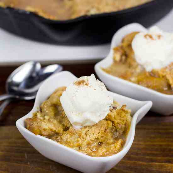 Cast Iron Peach Blueberry Cobbler