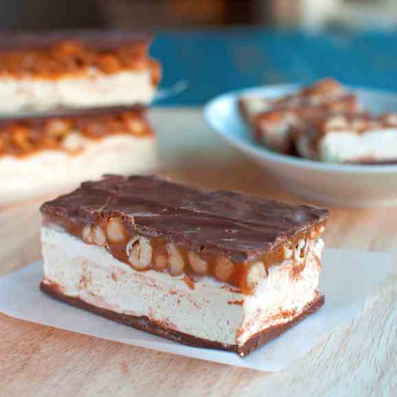 Homemade Snickers Candy Bars