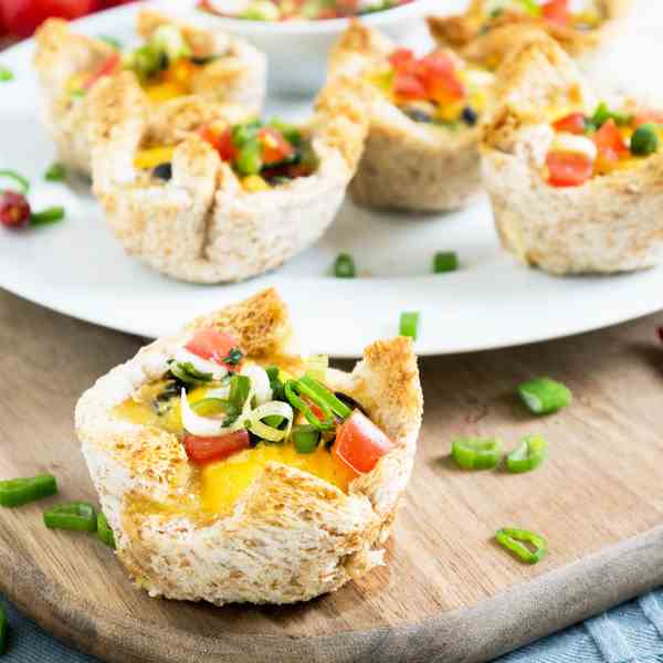 Cheesy Mexican Toast Cups