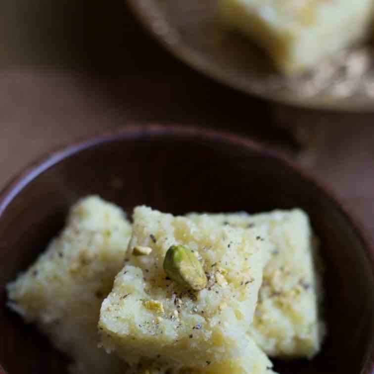 15-Minute Coconut Barfi (Coconut Fudge)