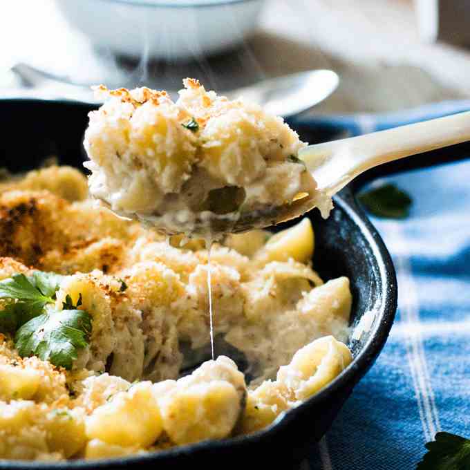 Gruyere and Cauliflower Mac and Cheese