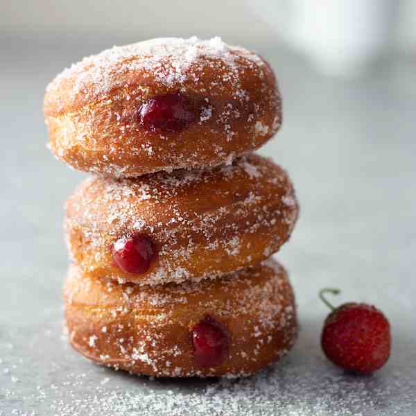 Strawberry Jelly Doughnuts