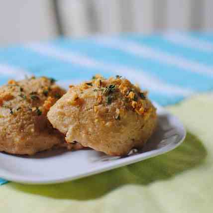 Whole Wheat Garlic Drop Biscuits