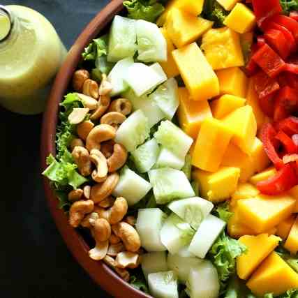 Mango Salad with Spicy Mango Dressing