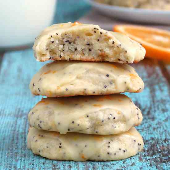 Orange Poppy Seed Ricotta Cookies