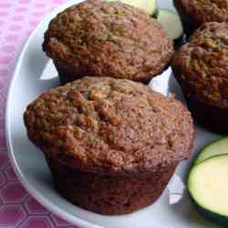 Zucchini, Banana & Flaxseed Muffins