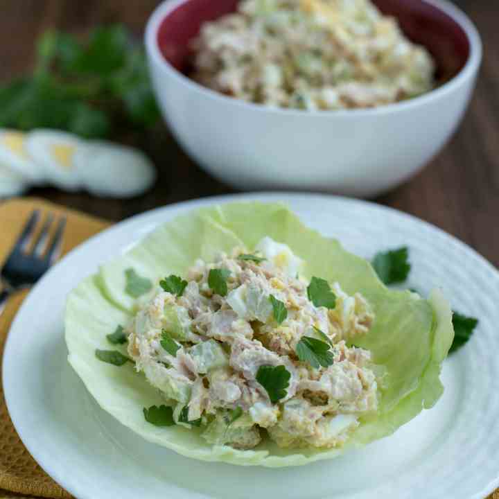 Tuna and Egg Salad with Sour Cream 