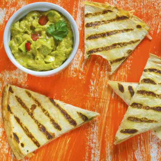 Quesadillas with guacamole