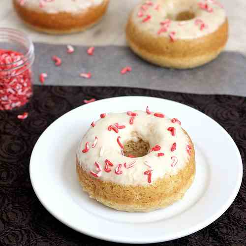 Baked Eggnog Donuts