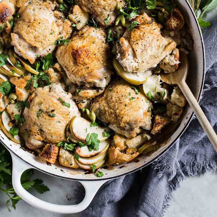 One Pot Chicken and Stuffing