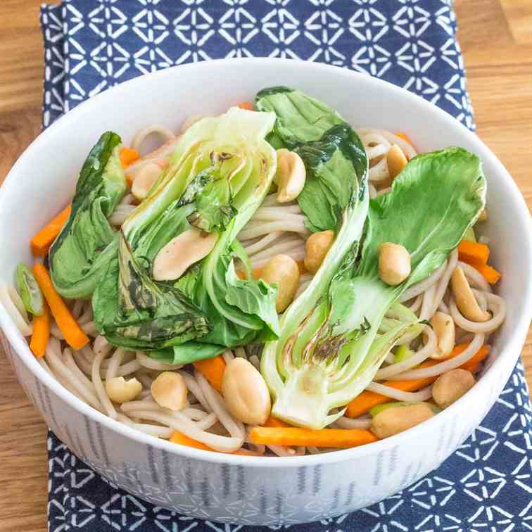 Peanut Soba Noodles with Bok Choy