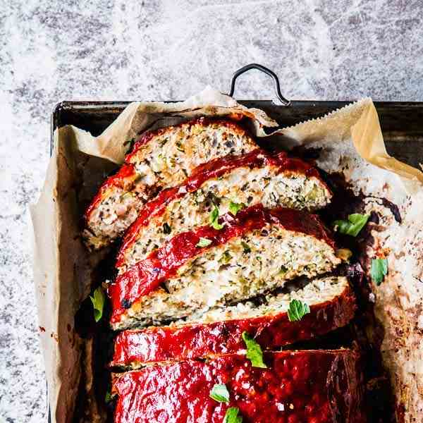 Greek Turkey Zucchini Meatloaf