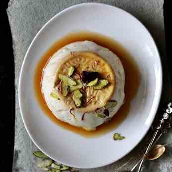 Saffron Caramel Panna Cotta