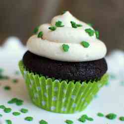 Chocolate Stout Cupcakes with Irish Cream