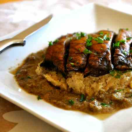  Grilled Portobello Mushroom and gravy