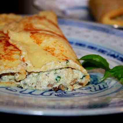 Omelet with Ricotta and Mushrooms
