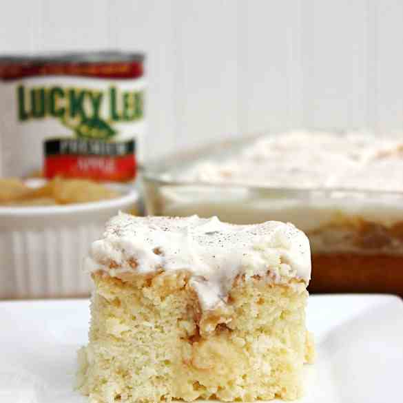 Caramel Apple Poke Cake