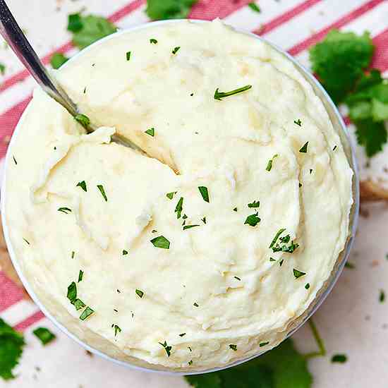 Roasted Garlic Goat Cheese Mashed Potatoes