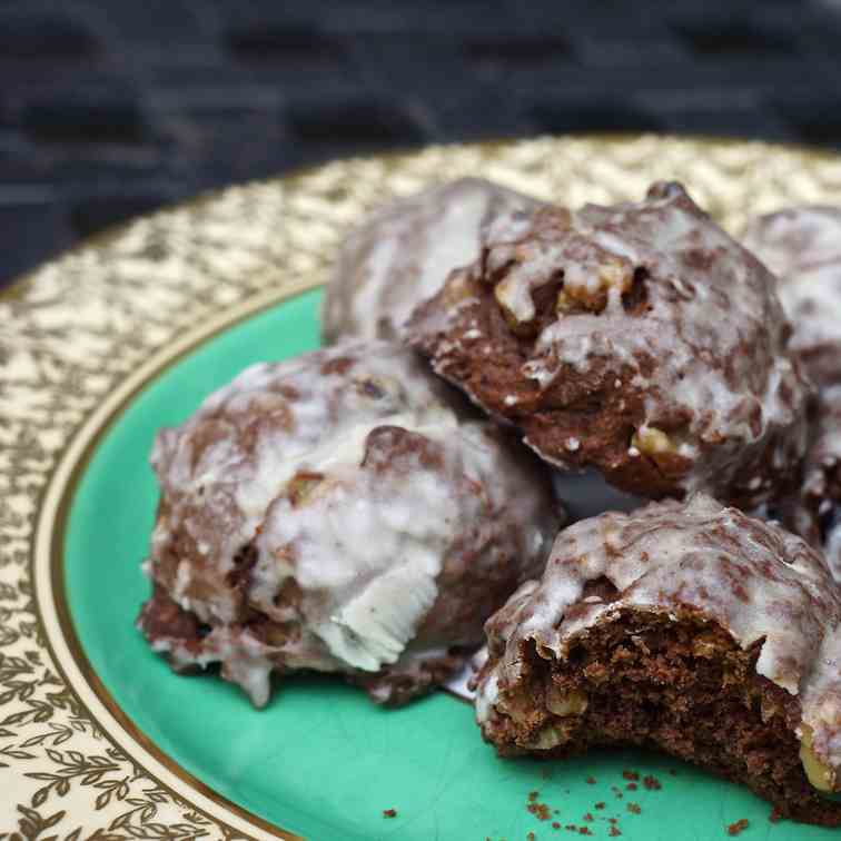 Cherry Walnut Chocolate Hermit Cookies