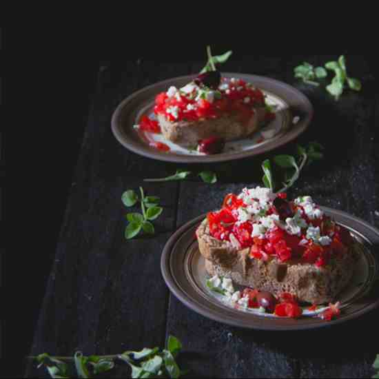 Dakos - Cretan Style Bruschetta