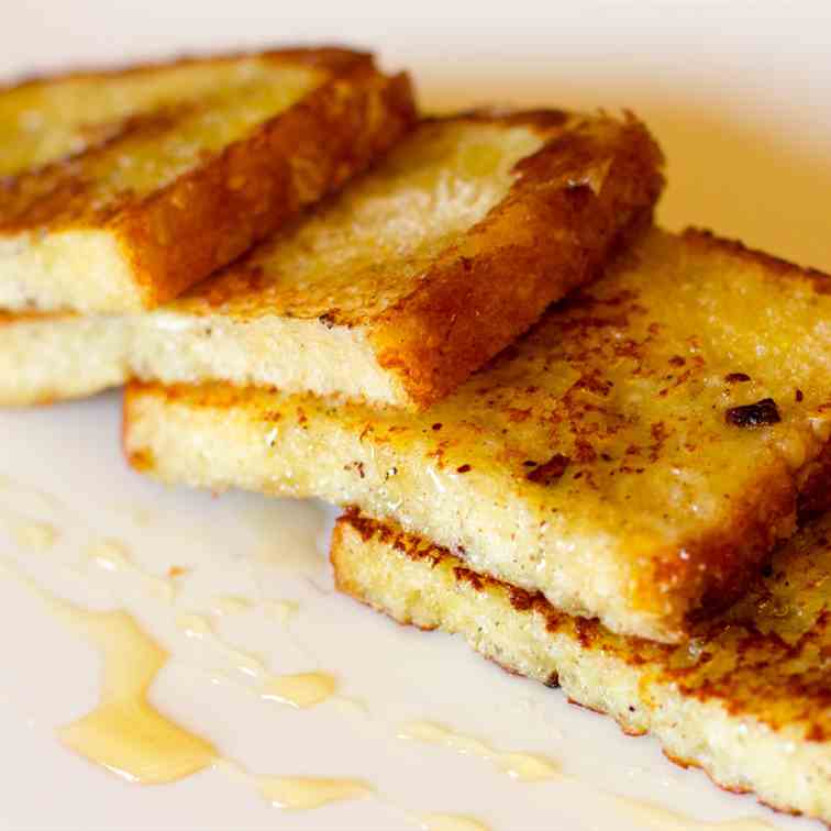 Oats and honey bread french toast