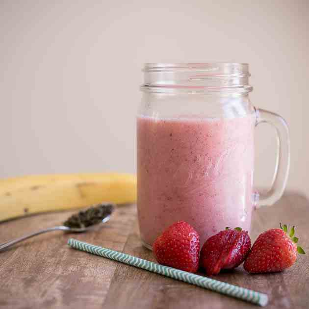 Strawberry Banana Mint Smoothie Recipe