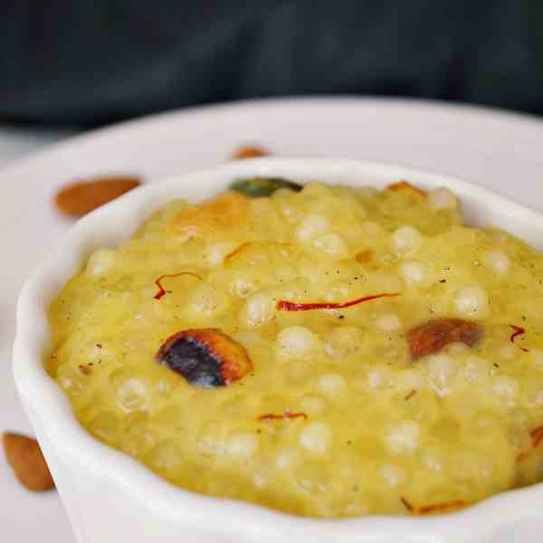 Sabudana Halwa - Sago pearls pudding