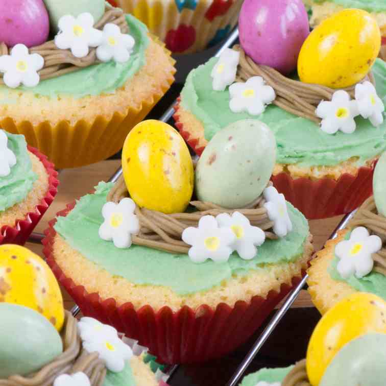 Easter Nest Cupcakes