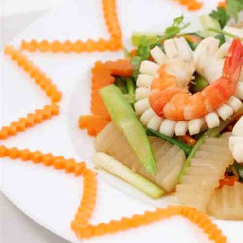 Beet Fried With Cuttlefish